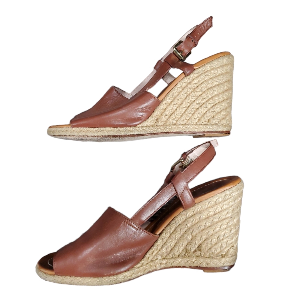 Kate Spade Leather Espadrille Wedges